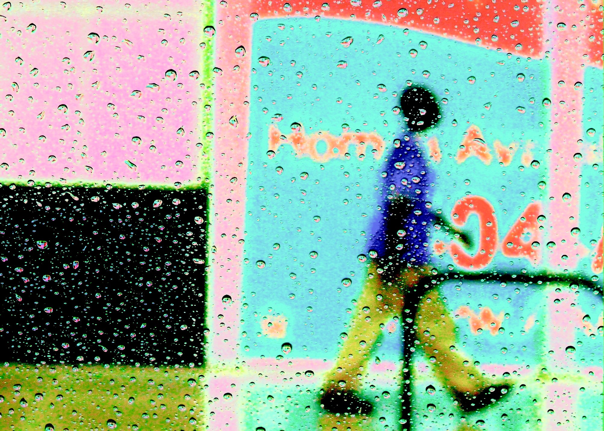 Walker in the rain, Atlanta, Georgia, 2007